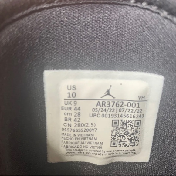 Jordan Access, Men's Size 10, Black / Gym Red-White, AR3762 001 Jumpman. NIB! - Picture 6 of 9